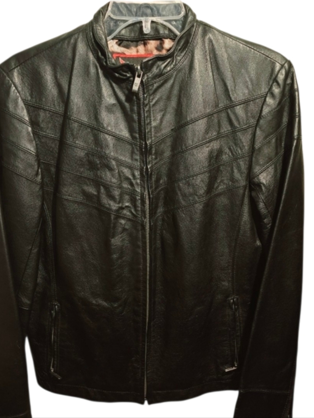 Street level sz. Medium black leather jacket